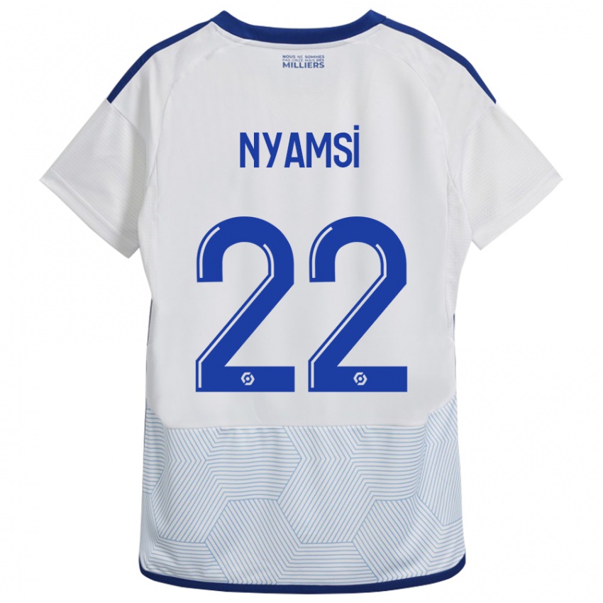 Herren Gerzino Nyamsi #22 Weiß Auswärtstrikot Trikot 2023/24 T-Shirt Schweiz