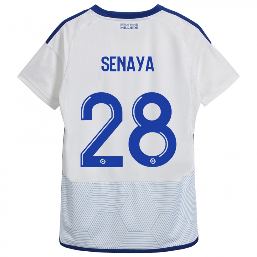 Herren Marvin Senaya #28 Weiß Auswärtstrikot Trikot 2023/24 T-Shirt Schweiz