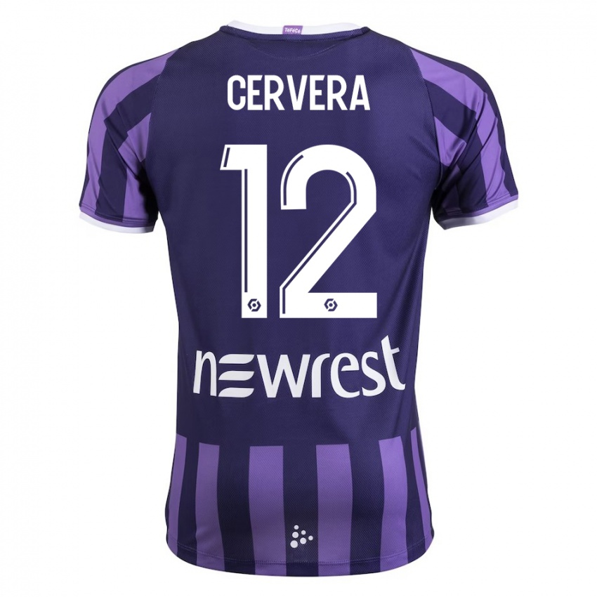 Herren Laurianne Cervera #12 Lila Auswärtstrikot Trikot 2023/24 T-Shirt Schweiz