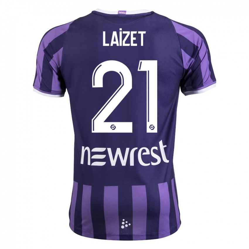 Herren Emma Laizet #21 Lila Auswärtstrikot Trikot 2023/24 T-Shirt Schweiz