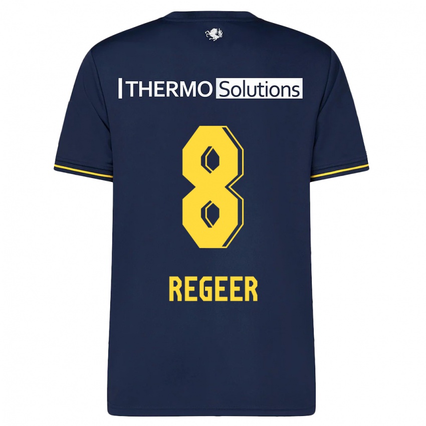 Herren Youri Regeer #8 Marine Auswärtstrikot Trikot 2023/24 T-Shirt Schweiz