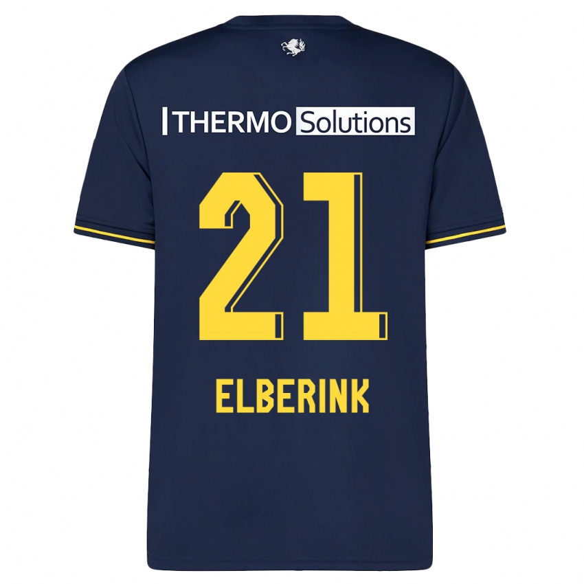 Herren Eva Oude Elberink #21 Marine Auswärtstrikot Trikot 2023/24 T-Shirt Schweiz