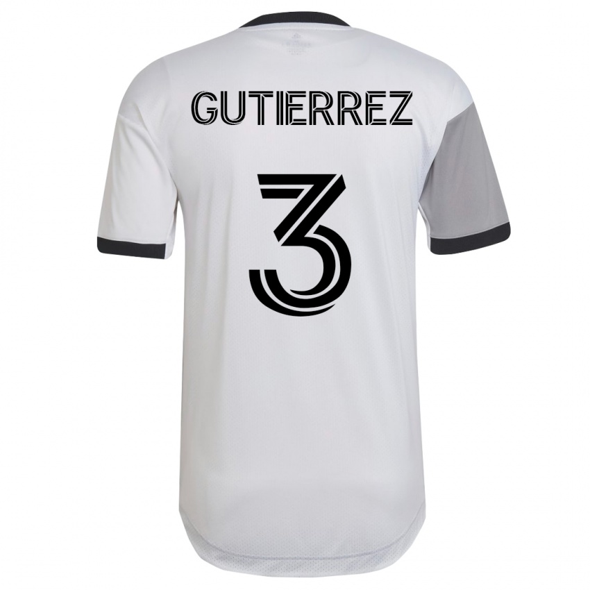 Herren Cristián Gutiérrez #3 Weiß Auswärtstrikot Trikot 2023/24 T-Shirt Schweiz