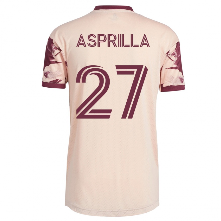 Herren Dairon Asprilla #27 Cremefarben Auswärtstrikot Trikot 2023/24 T-Shirt Schweiz