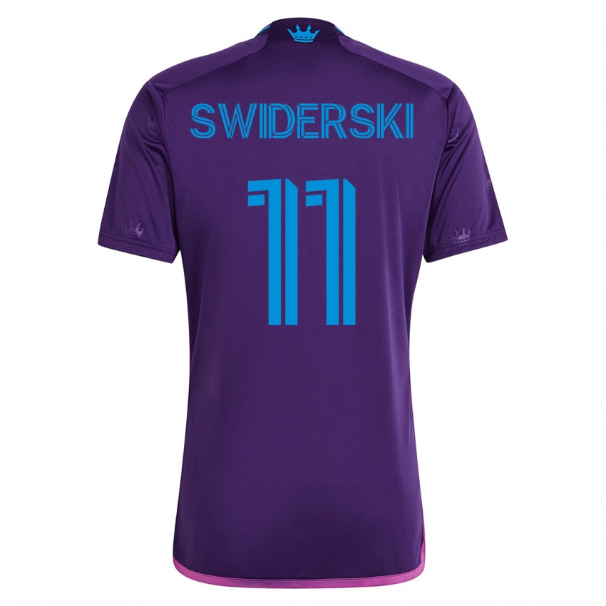 Herren Karol Swiderski #11 Violett Auswärtstrikot Trikot 2023/24 T-Shirt Schweiz