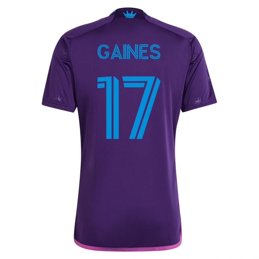 Herren Mckinze Gaines #17 Violett Auswärtstrikot Trikot 2023/24 T-Shirt Schweiz