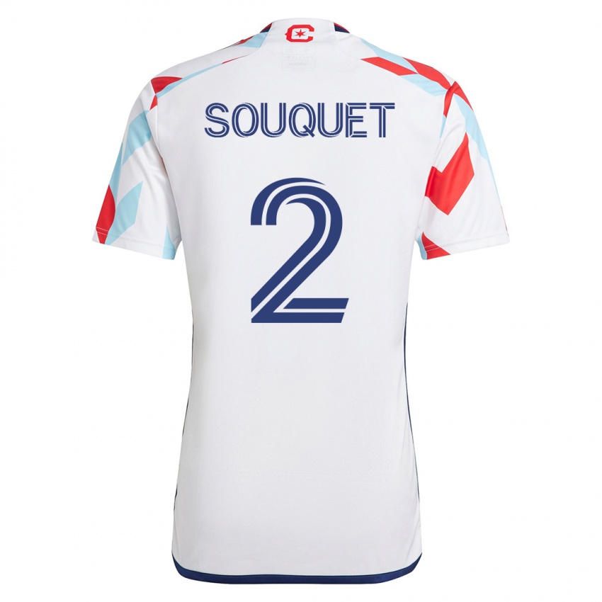 Herren Arnaud Souquet #2 Weiß Blau Auswärtstrikot Trikot 2023/24 T-Shirt Schweiz