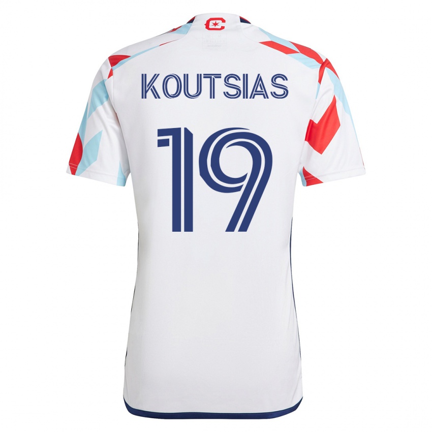 Herren Georgios Koutsias #19 Weiß Blau Auswärtstrikot Trikot 2023/24 T-Shirt Schweiz