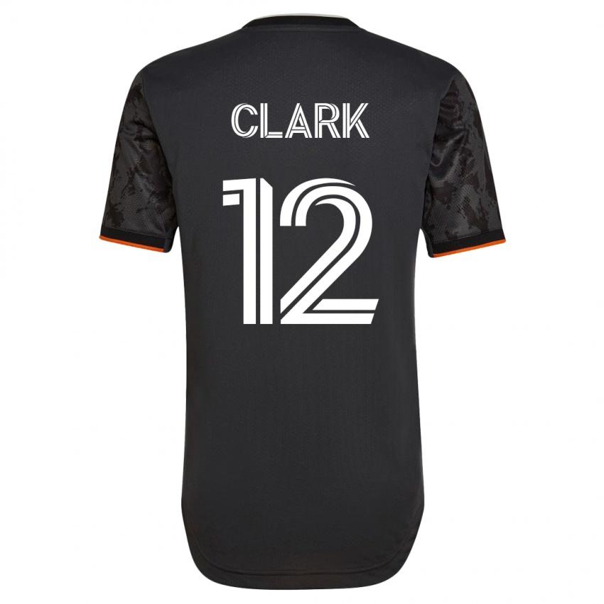 Herren Steve Clark #12 Schwarz Auswärtstrikot Trikot 2023/24 T-Shirt Schweiz