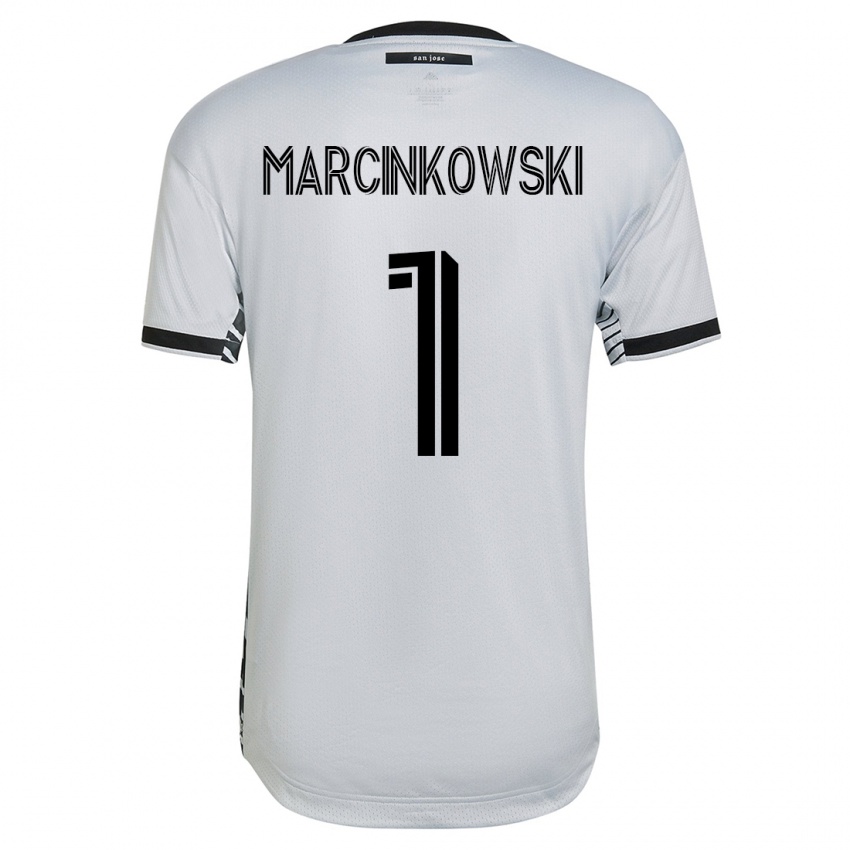 Herren Jt Marcinkowski #1 Weiß Auswärtstrikot Trikot 2023/24 T-Shirt Schweiz