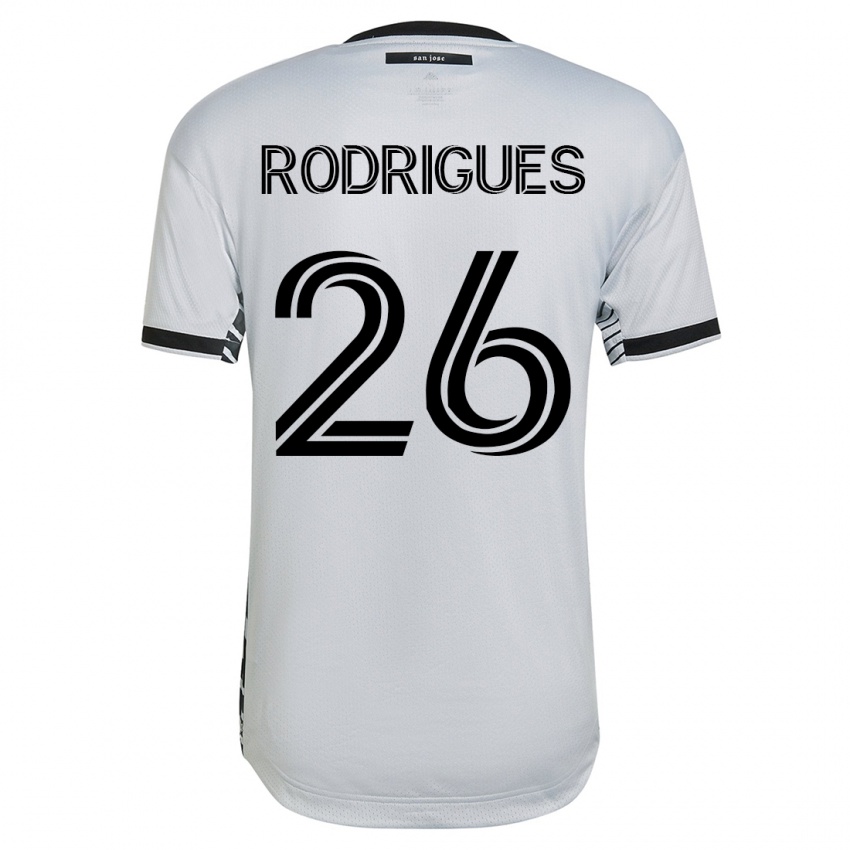 Herren Rodrigues #26 Weiß Auswärtstrikot Trikot 2023/24 T-Shirt Schweiz