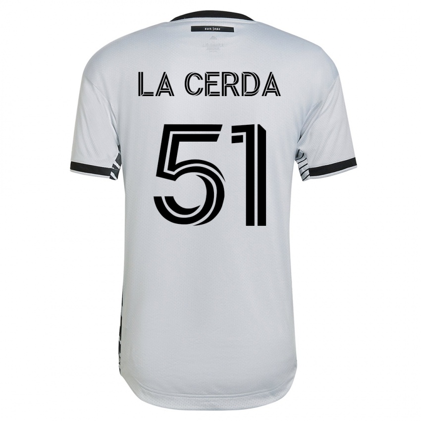 Herren Eric De La Cerda #51 Weiß Auswärtstrikot Trikot 2023/24 T-Shirt Schweiz