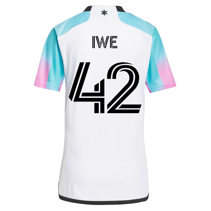 Herren Emmanuel Iwe #42 Weiß Auswärtstrikot Trikot 2023/24 T-Shirt Schweiz