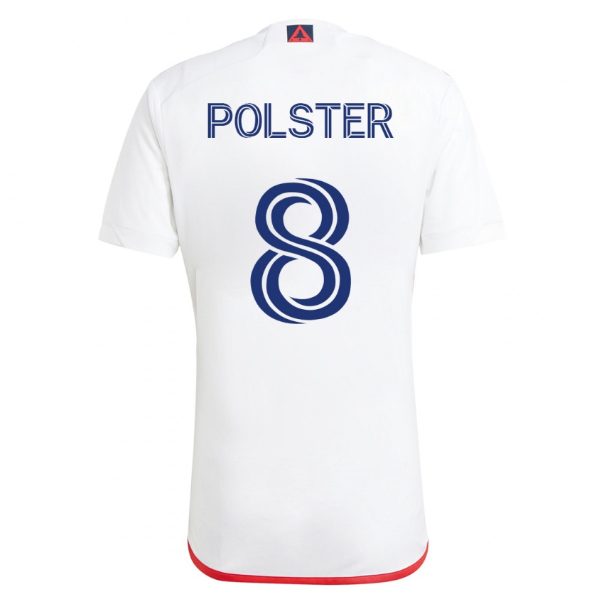 Herren Matt Polster #8 Weiß Rot Auswärtstrikot Trikot 2023/24 T-Shirt Schweiz