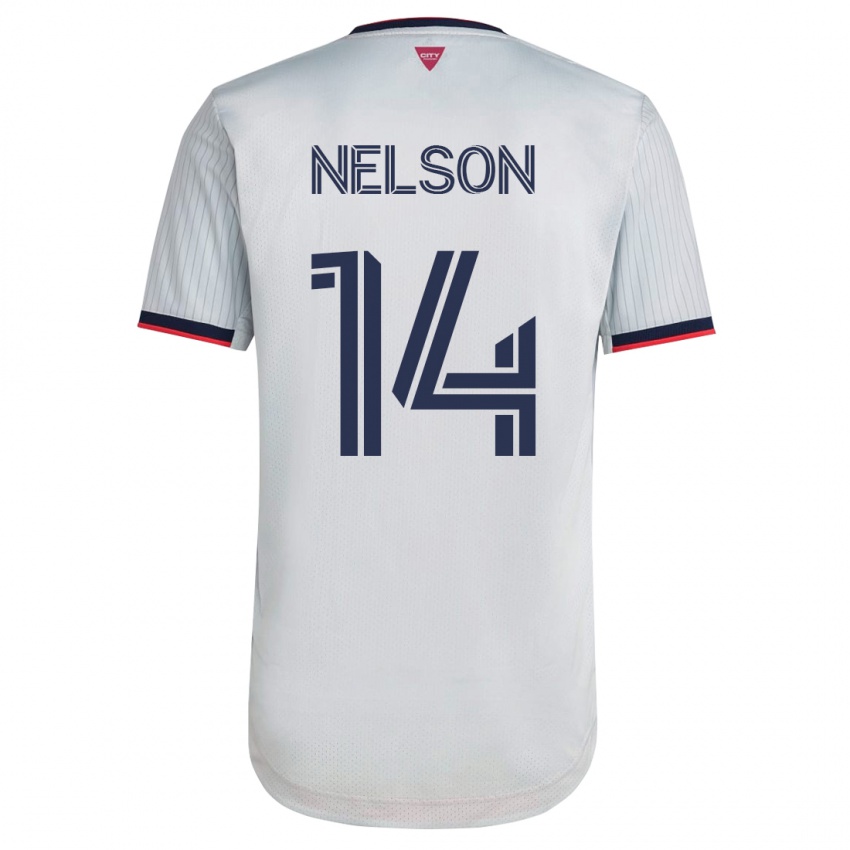 Herren John Nelson #14 Weiß Auswärtstrikot Trikot 2023/24 T-Shirt Schweiz