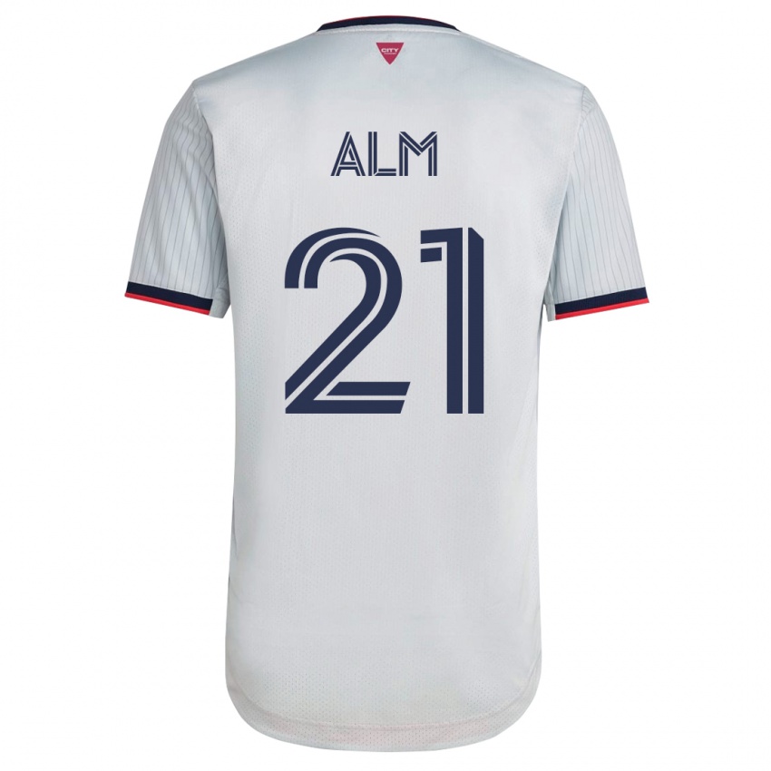 Herren Rasmus Alm #21 Weiß Auswärtstrikot Trikot 2023/24 T-Shirt Schweiz