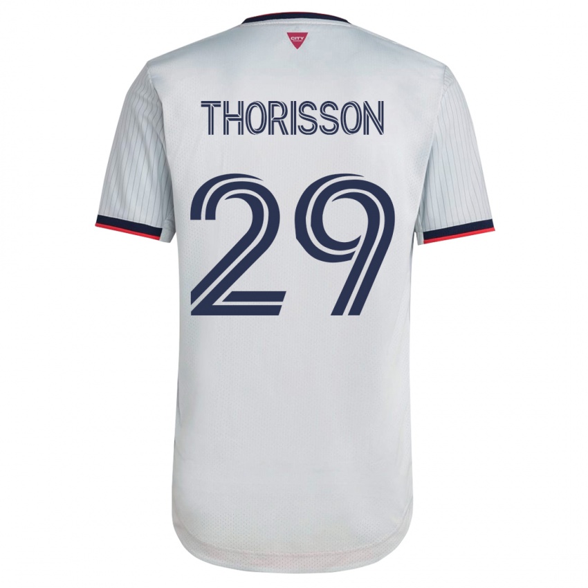 Herren Nökkvi Thórisson #29 Weiß Auswärtstrikot Trikot 2023/24 T-Shirt Schweiz