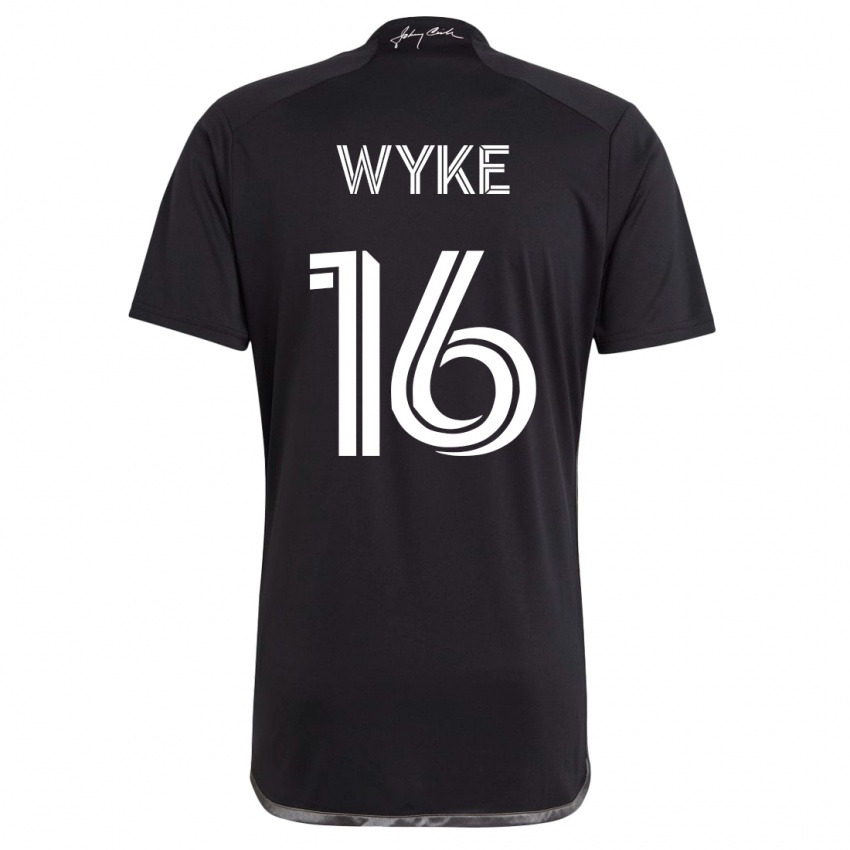 Herren Laurence Wyke #16 Schwarz Auswärtstrikot Trikot 2023/24 T-Shirt Schweiz