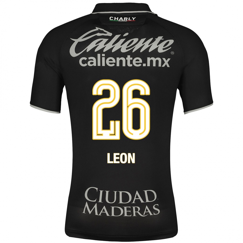 Herren Armando León #26 Schwarz Auswärtstrikot Trikot 2023/24 T-Shirt Schweiz