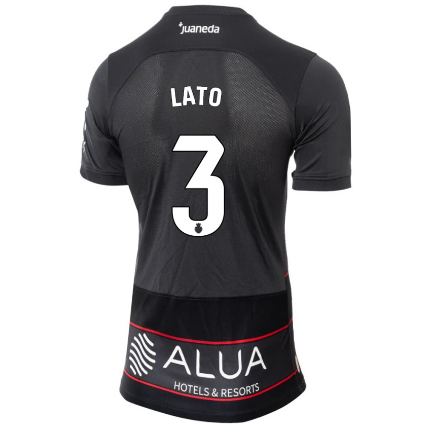 Herren Toni Lato #3 Schwarz Auswärtstrikot Trikot 2023/24 T-Shirt Schweiz