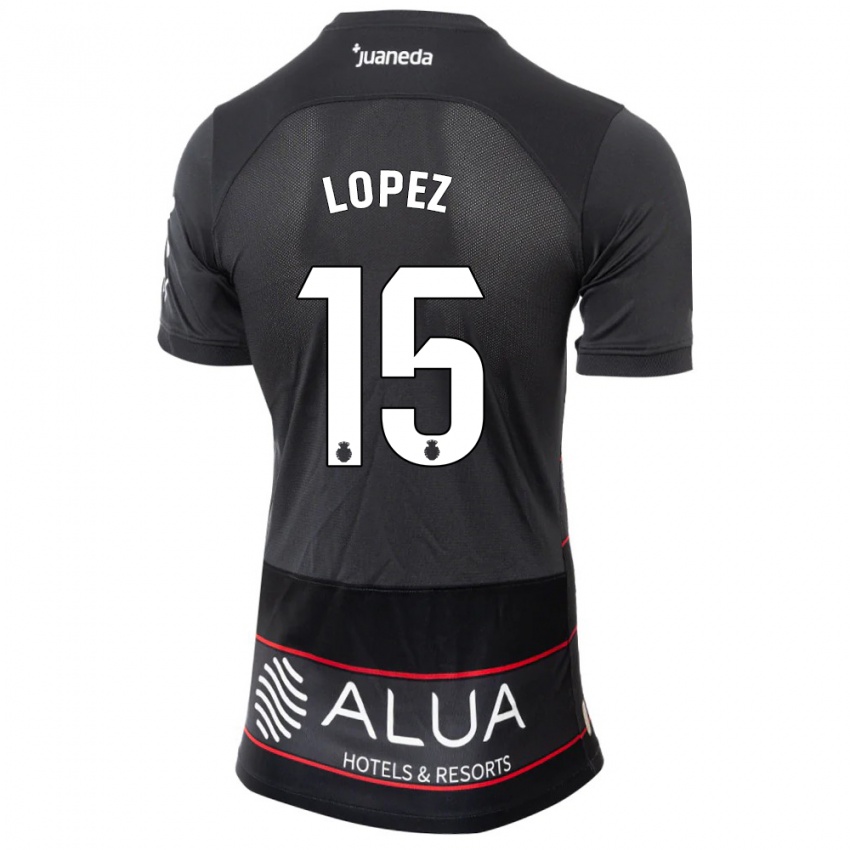 Herren Marc López #15 Schwarz Auswärtstrikot Trikot 2023/24 T-Shirt Schweiz