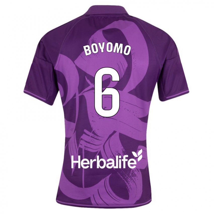 Herren Enzo Boyomo #6 Violett Auswärtstrikot Trikot 2023/24 T-Shirt Schweiz