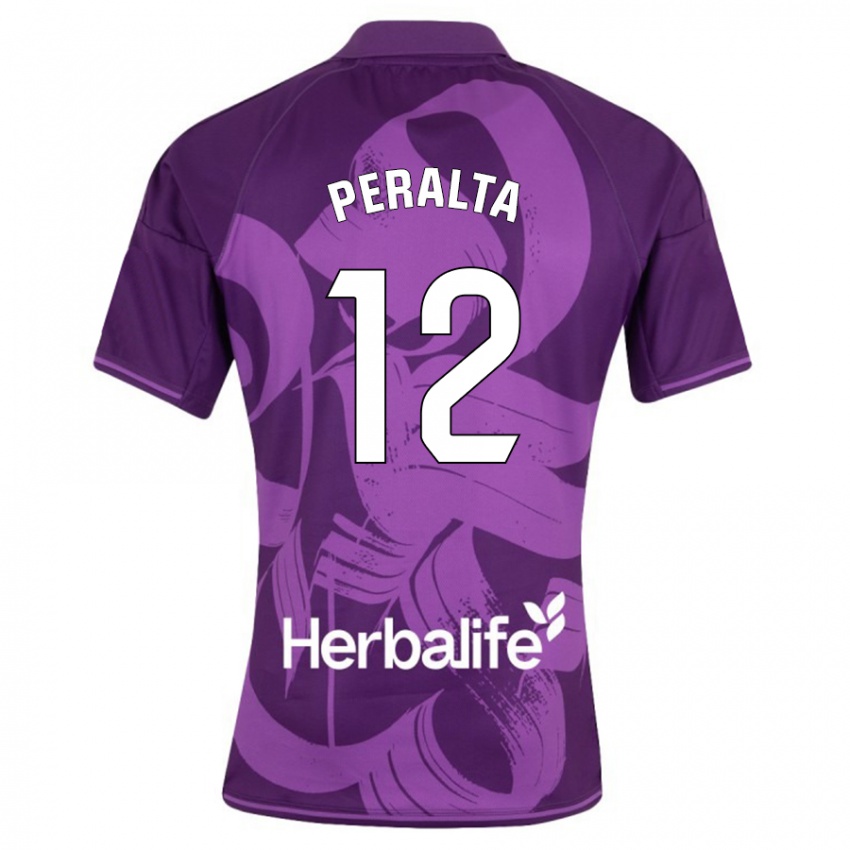 Herren Fernando Peralta #12 Violett Auswärtstrikot Trikot 2023/24 T-Shirt Schweiz