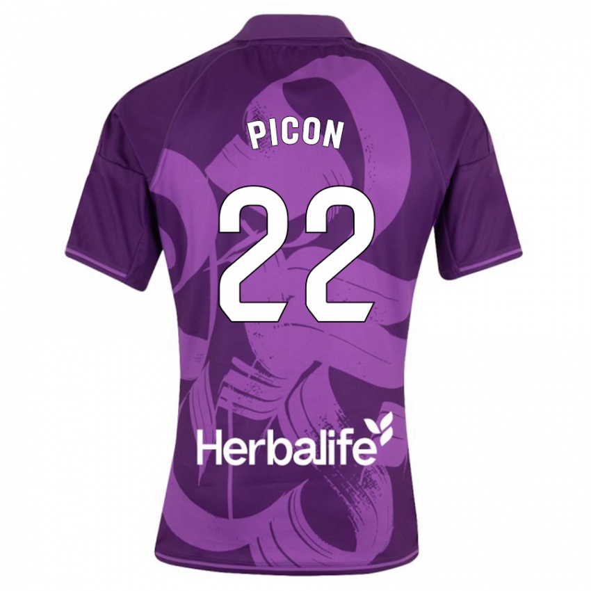 Herren Pablo Picón #22 Violett Auswärtstrikot Trikot 2023/24 T-Shirt Schweiz