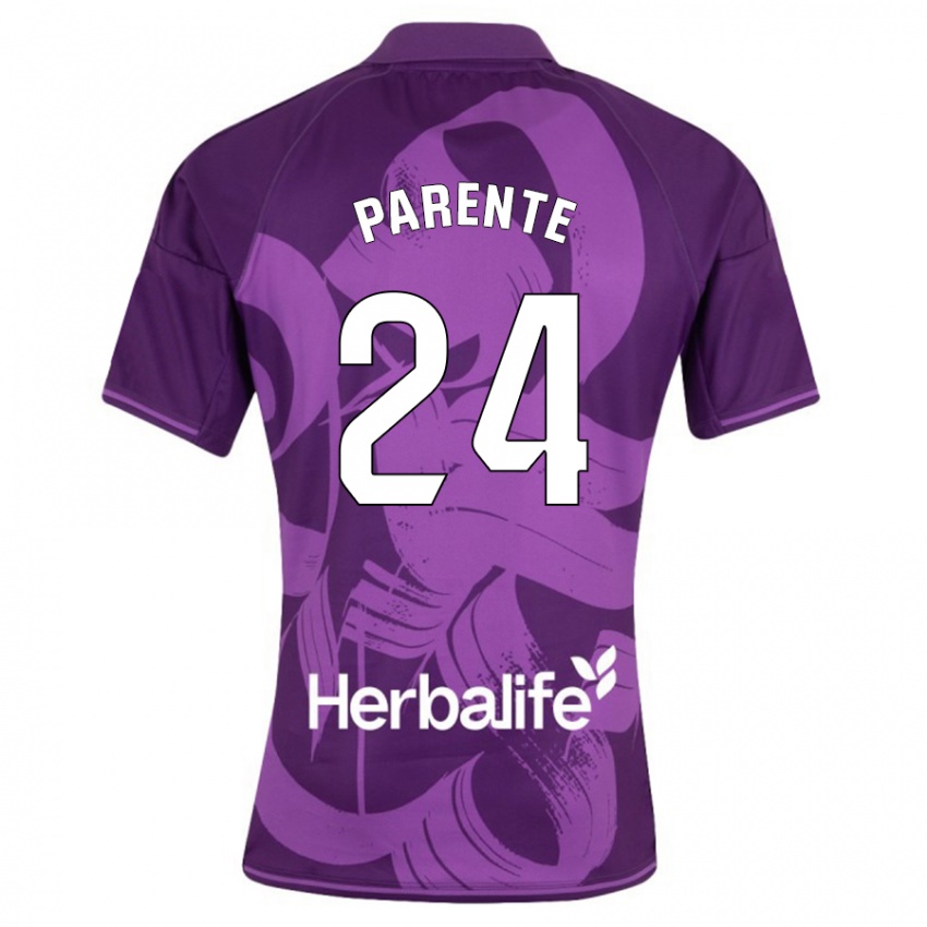 Herren Iago Parente #24 Violett Auswärtstrikot Trikot 2023/24 T-Shirt Schweiz