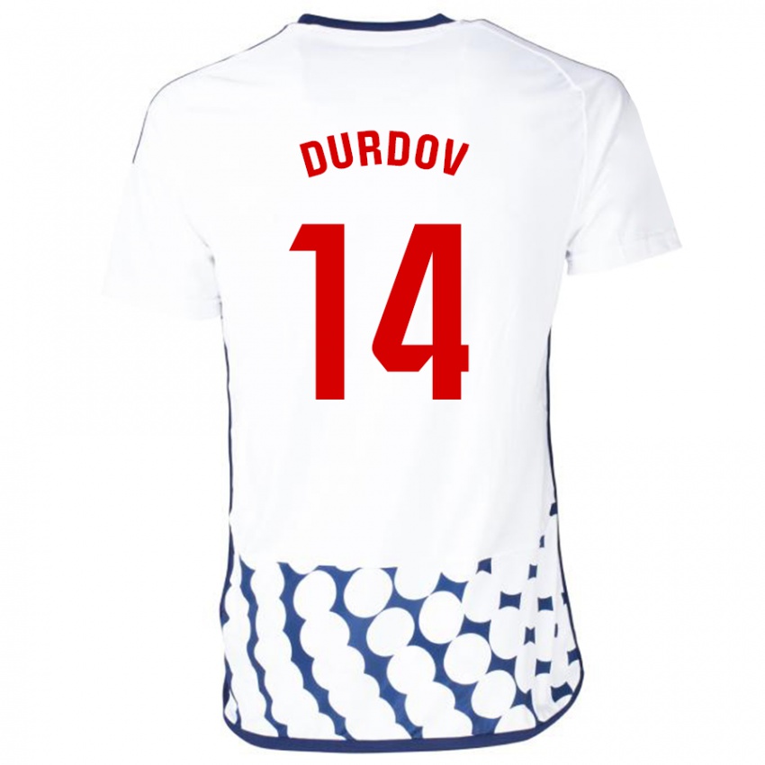 Herren Ivan Durdov #14 Weiß Auswärtstrikot Trikot 2023/24 T-Shirt Schweiz