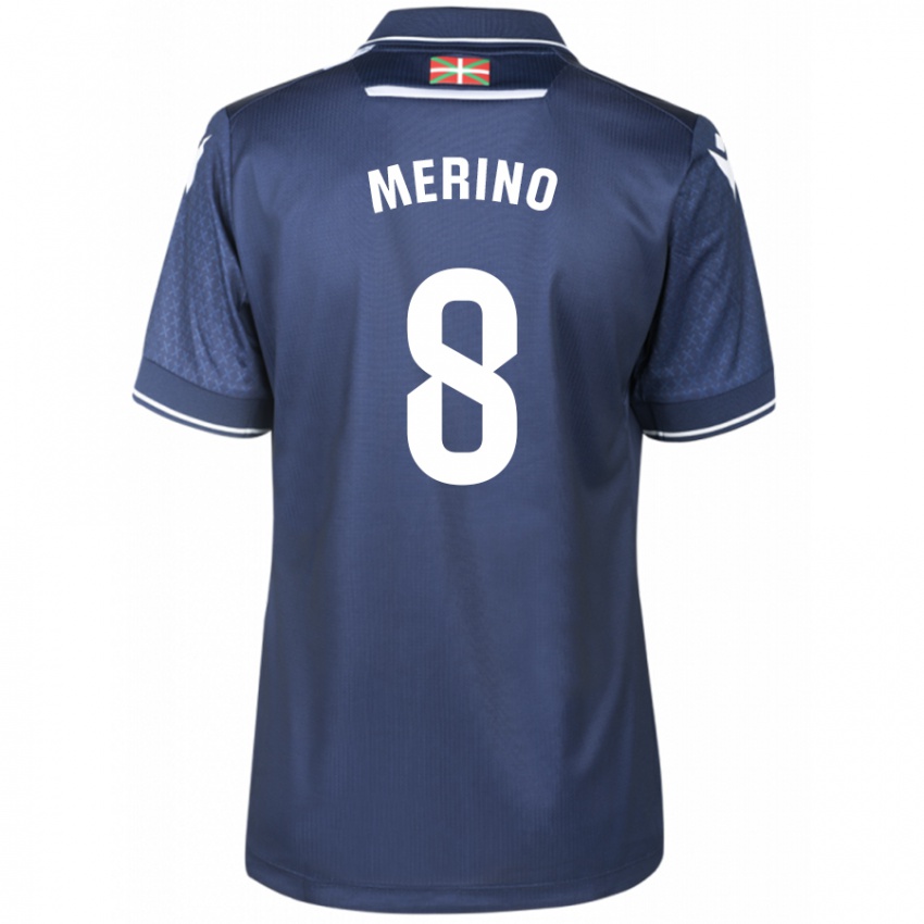 Herren Mikel Merino #8 Marine Auswärtstrikot Trikot 2023/24 T-Shirt Schweiz