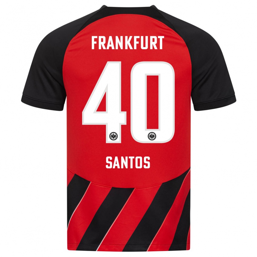 Damen Kauã Santos #40 Rot Schwarz Heimtrikot Trikot 2023/24 T-Shirt Schweiz