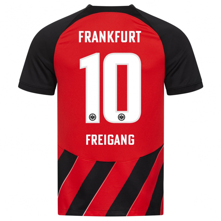 Damen Laura Freigang #10 Rot Schwarz Heimtrikot Trikot 2023/24 T-Shirt Schweiz