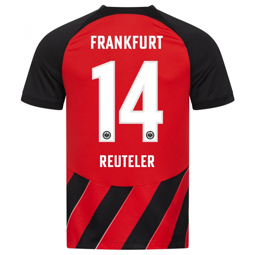 Damen Geraldine Reuteler #14 Rot Schwarz Heimtrikot Trikot 2023/24 T-Shirt Schweiz