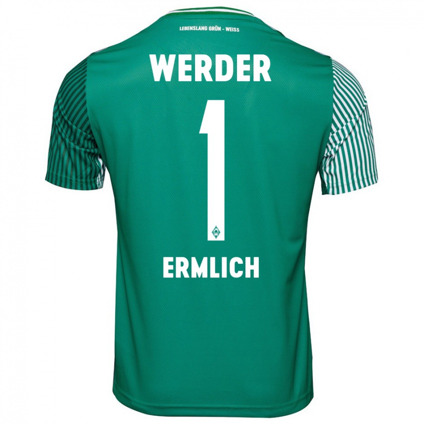 Damen Kjell Ermlich #1 Grün Heimtrikot Trikot 2023/24 T-Shirt Schweiz