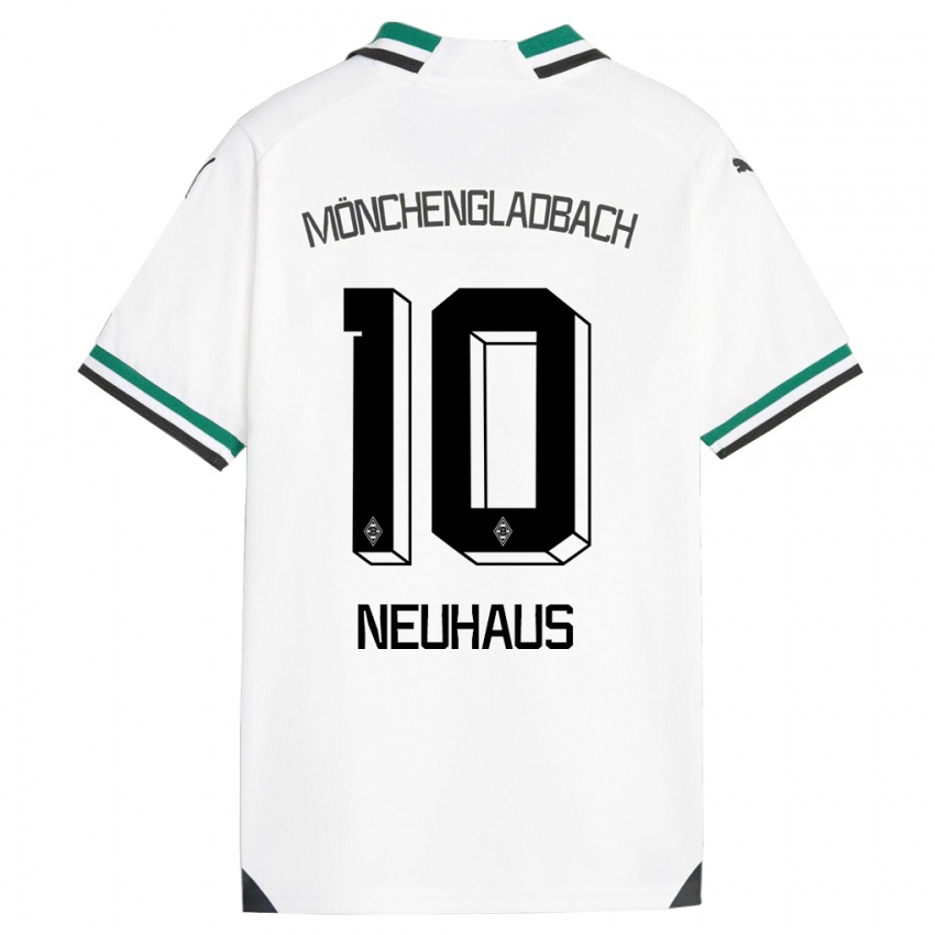 Damen Florian Neuhaus #10 Weiß Grün Heimtrikot Trikot 2023/24 T-Shirt Schweiz