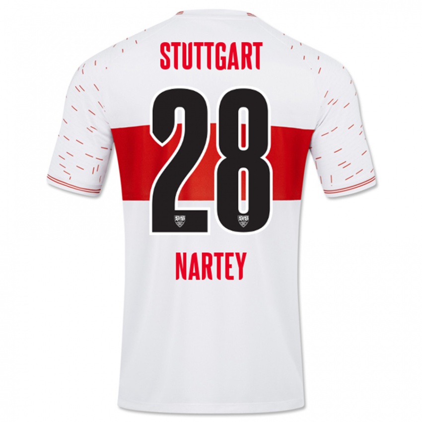 Damen Nikolas Nartey #28 Weiß Heimtrikot Trikot 2023/24 T-Shirt Schweiz