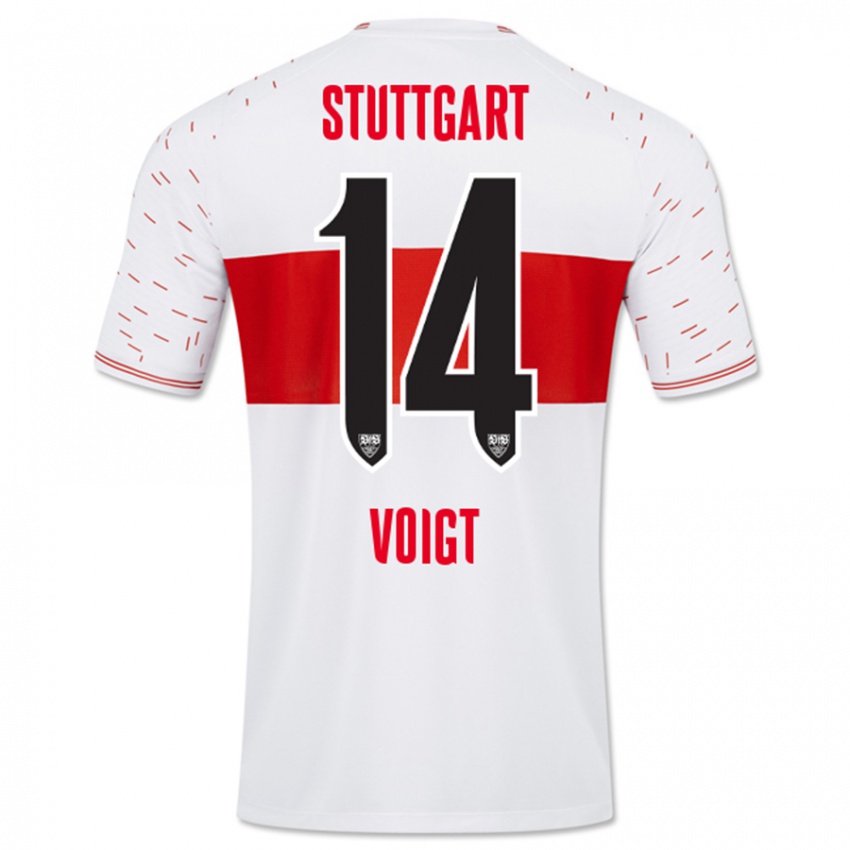 Damen Max Voigt #14 Weiß Heimtrikot Trikot 2023/24 T-Shirt Schweiz