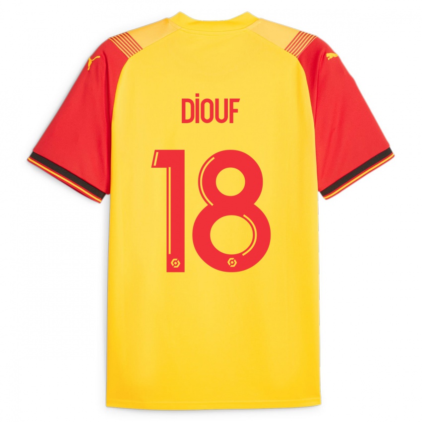 Damen Andy Diouf #18 Gelb Heimtrikot Trikot 2023/24 T-Shirt Schweiz