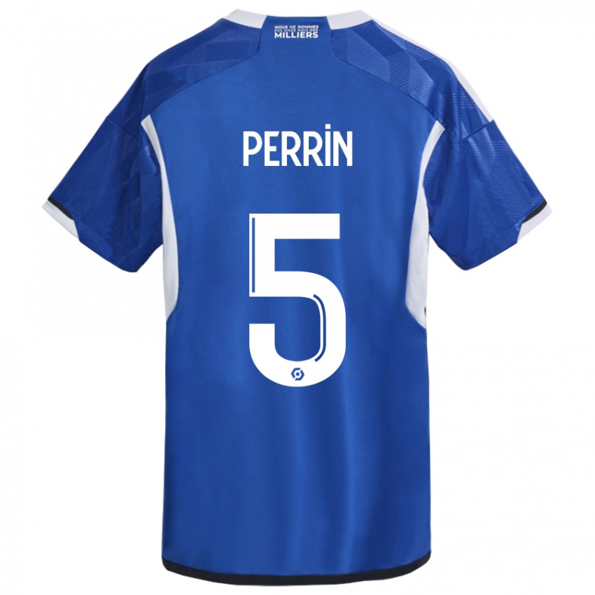 Damen Lucas Perrin #5 Blau Heimtrikot Trikot 2023/24 T-Shirt Schweiz