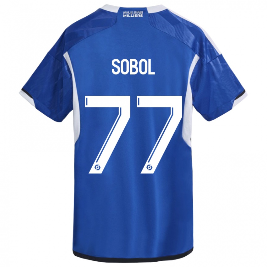 Damen Eduard Sobol #77 Blau Heimtrikot Trikot 2023/24 T-Shirt Schweiz