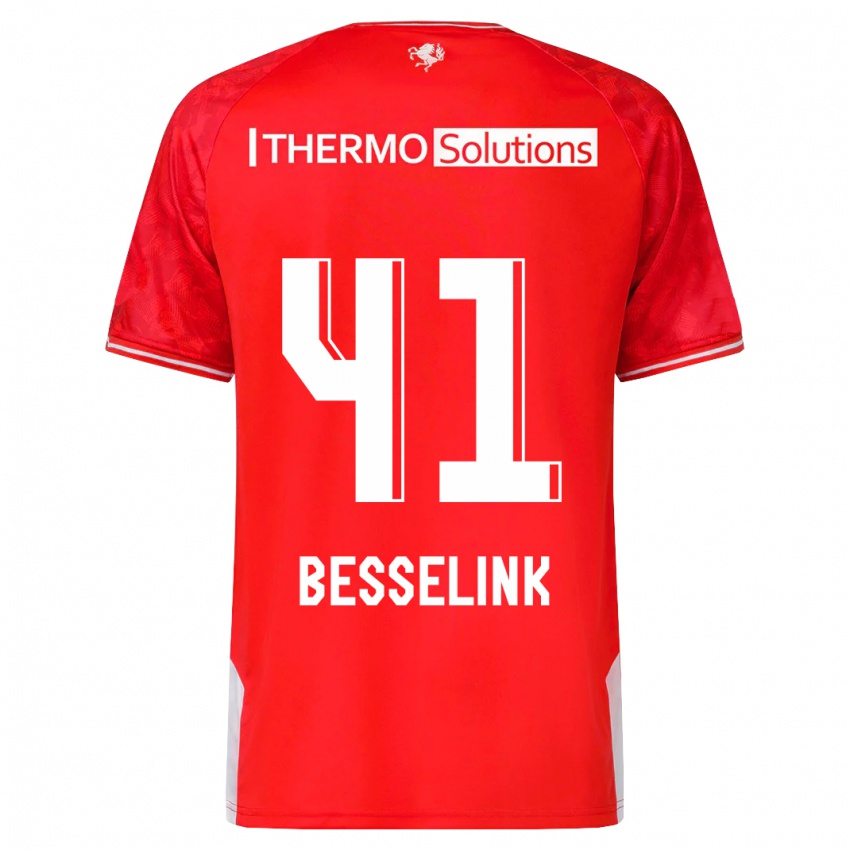 Damen Gijs Besselink #41 Rot Heimtrikot Trikot 2023/24 T-Shirt Schweiz