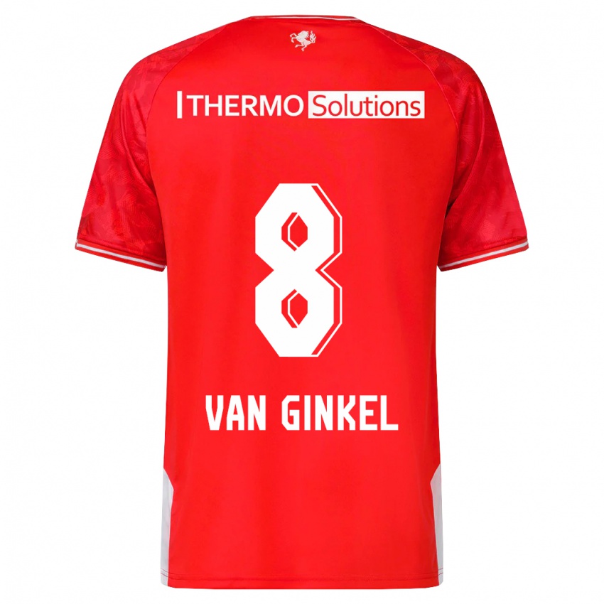 Damen Danique Van Ginkel #8 Rot Heimtrikot Trikot 2023/24 T-Shirt Schweiz