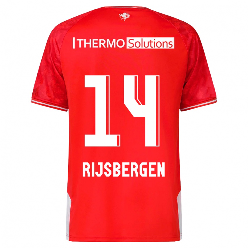 Damen Liz Rijsbergen #14 Rot Heimtrikot Trikot 2023/24 T-Shirt Schweiz