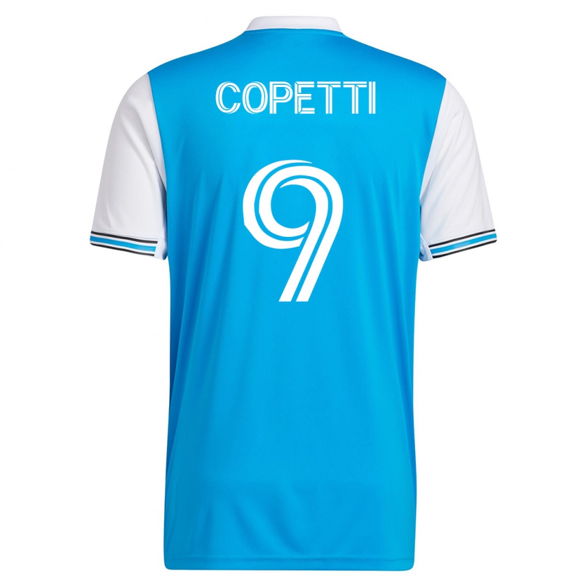 Damen Enzo Copetti #9 Blau Heimtrikot Trikot 2023/24 T-Shirt Schweiz