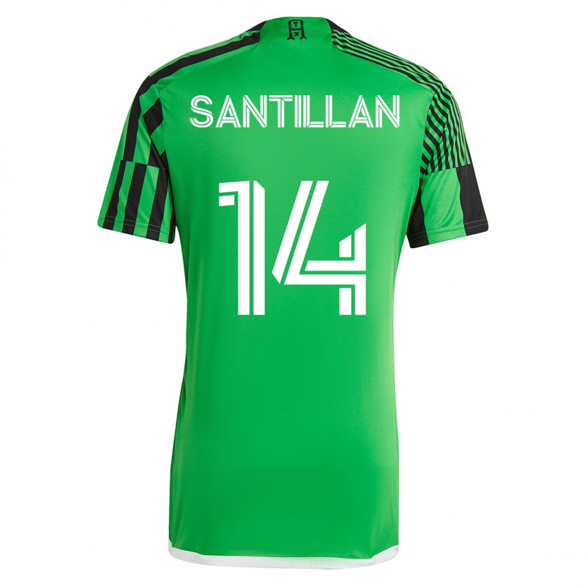 Damen Jonathan Santillan #14 Grün Schwarz Heimtrikot Trikot 2023/24 T-Shirt Schweiz