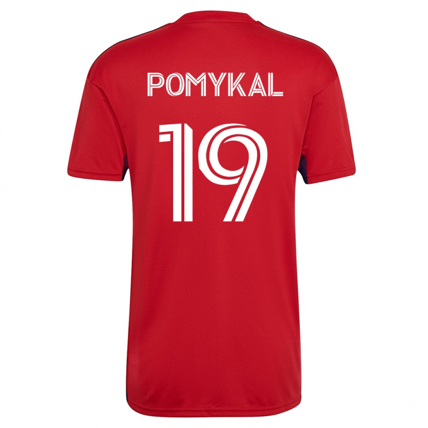 Damen Paxton Pomykal #19 Rot Heimtrikot Trikot 2023/24 T-Shirt Schweiz
