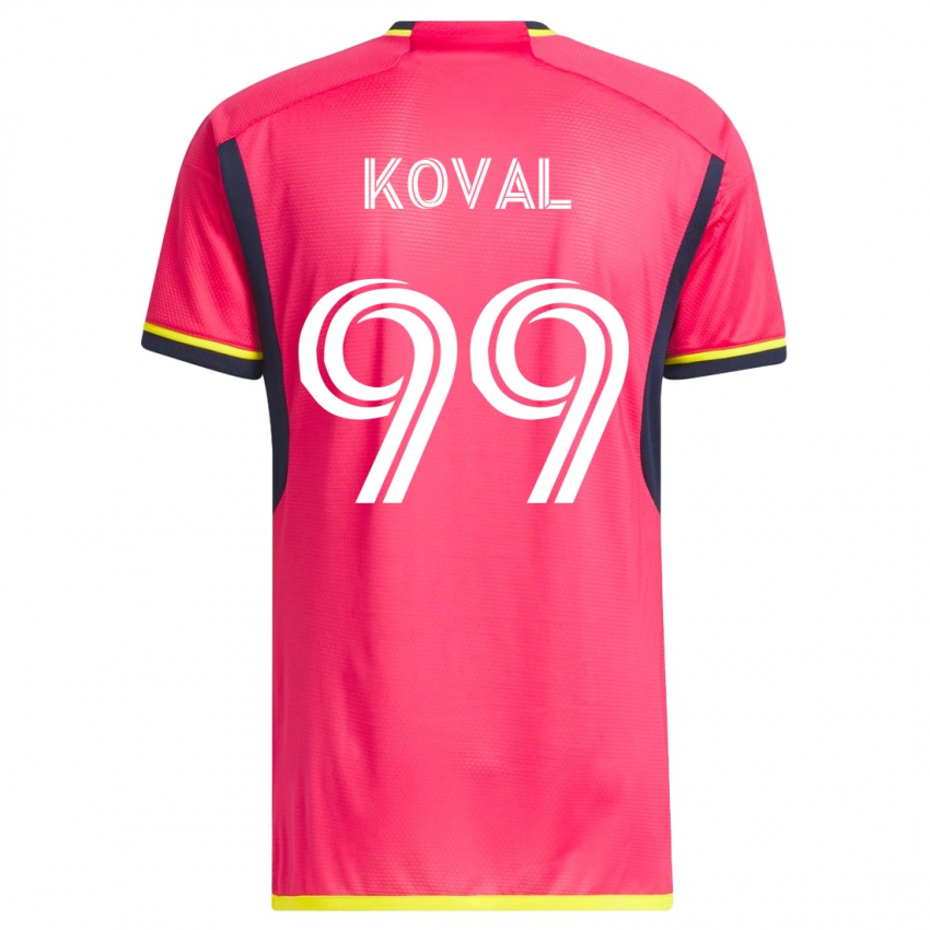 Damen Stanislav Koval #99 Rosa Heimtrikot Trikot 2023/24 T-Shirt Schweiz