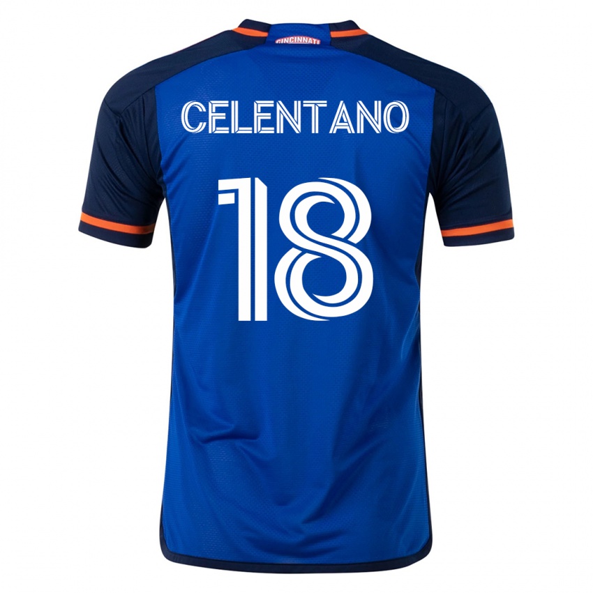 Damen Roman Celentano #18 Blau Heimtrikot Trikot 2023/24 T-Shirt Schweiz