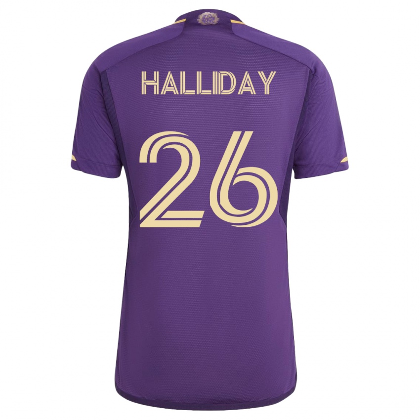 Damen Michael Halliday #26 Violett Heimtrikot Trikot 2023/24 T-Shirt Schweiz